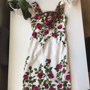 Floral print semi formal spring dress